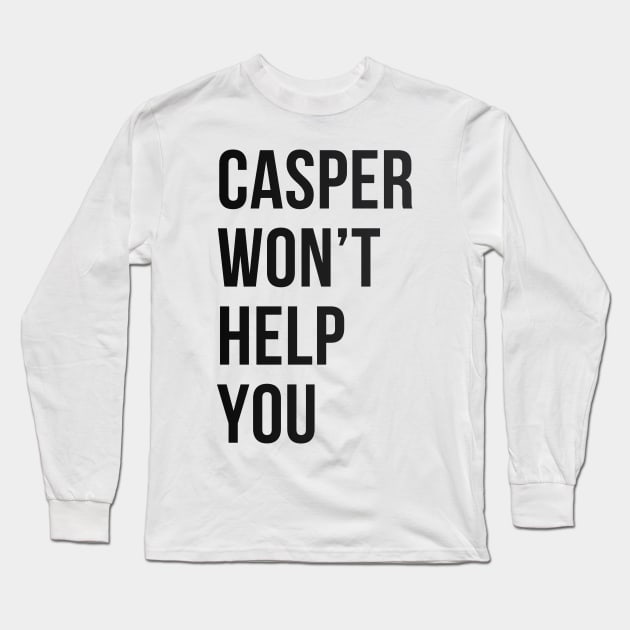 Casper The Friendly Ghost | Casper Won't Help You Vintage Classic Long Sleeve T-Shirt by OverNinthCloud